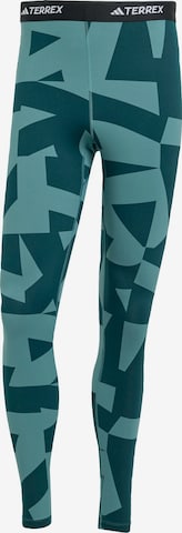 Pantalon de sport 'Multi Synthetic Base Layer' ADIDAS TERREX en vert : devant