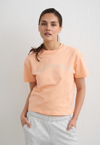Aim'n - Camisa funcionais 'Varsity' em laranja: frente