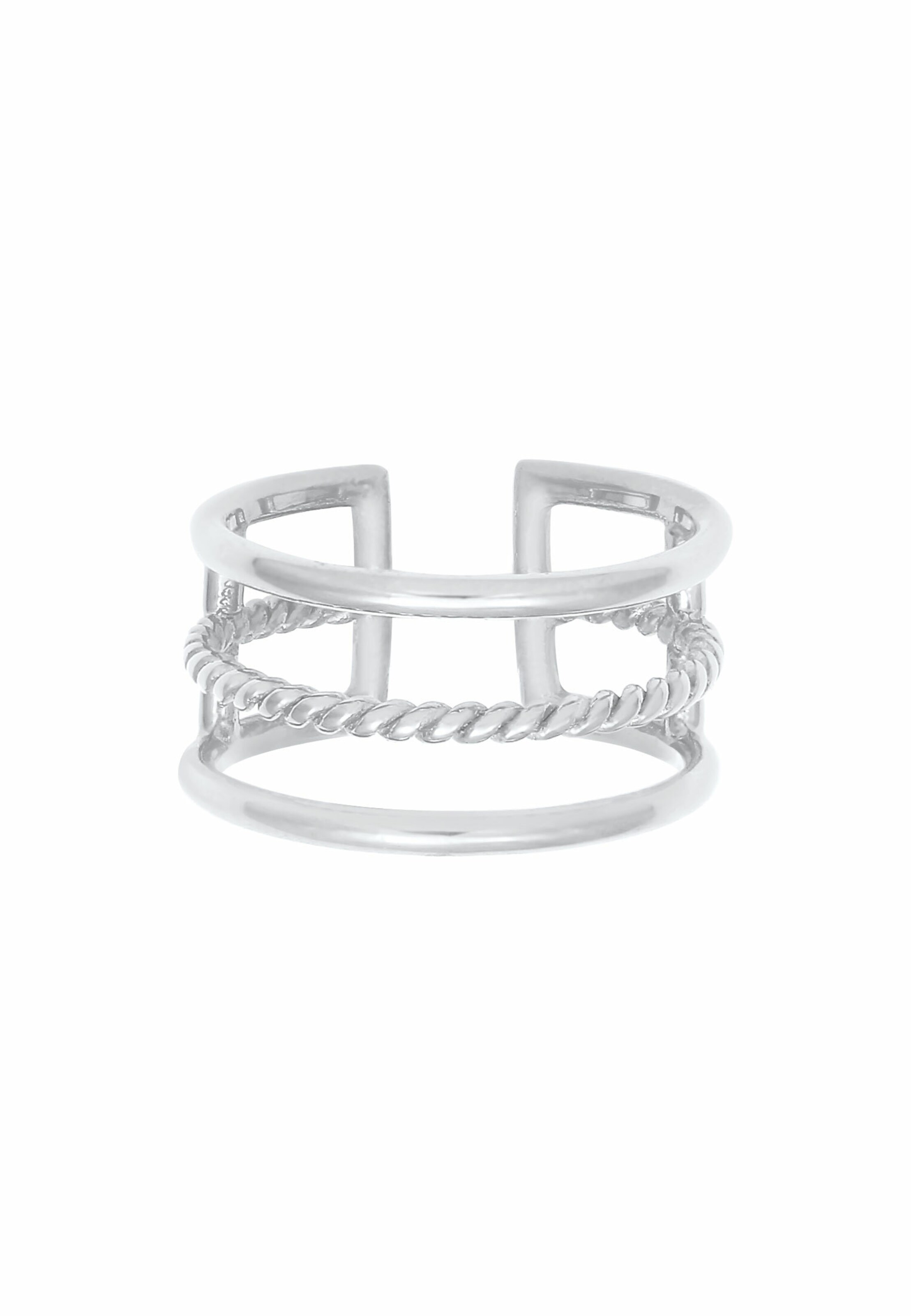 ELLI Ring Geo, Wickelring in Silber