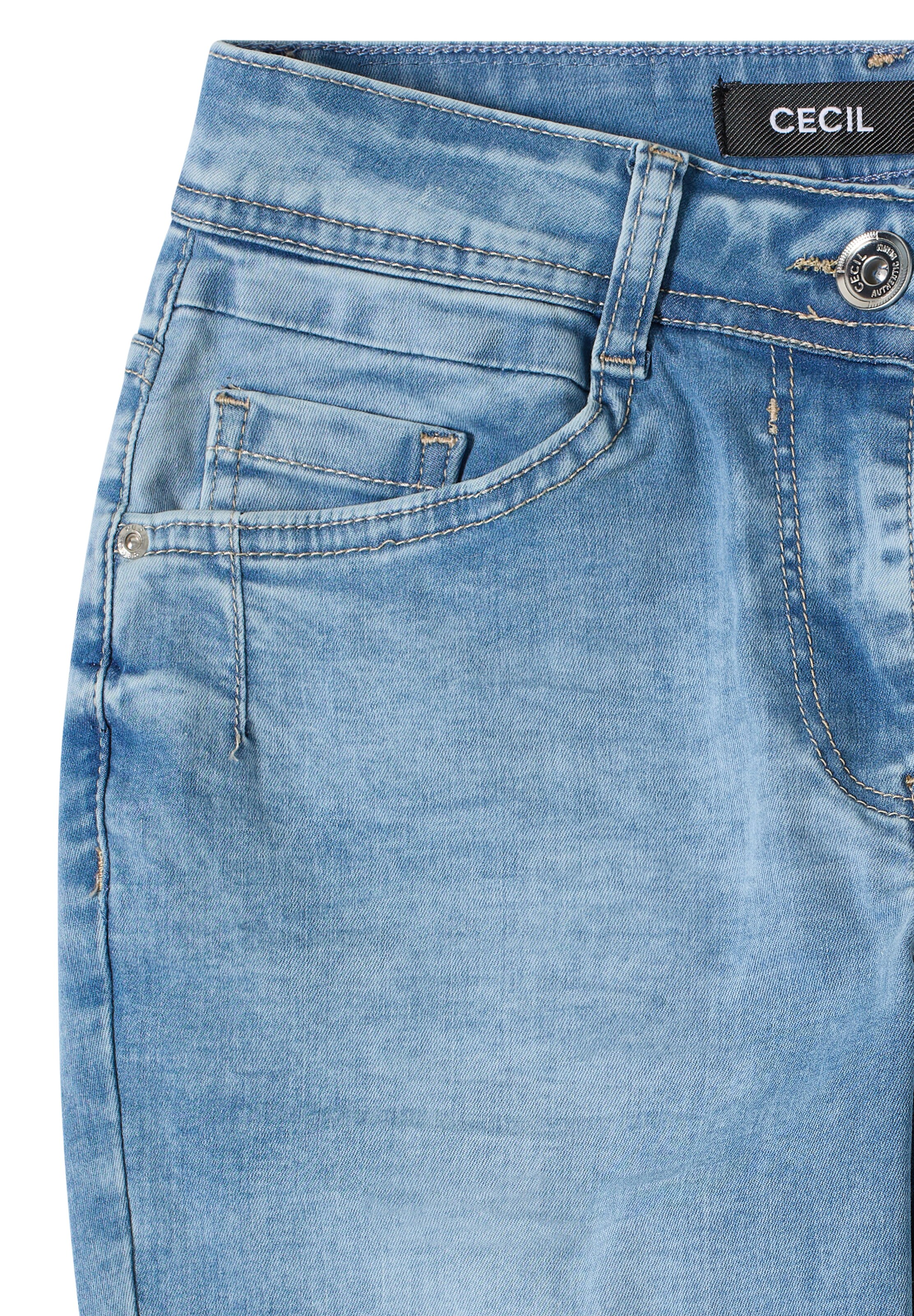 CECIL Slimfit Jeans 'Charlize' in Blau