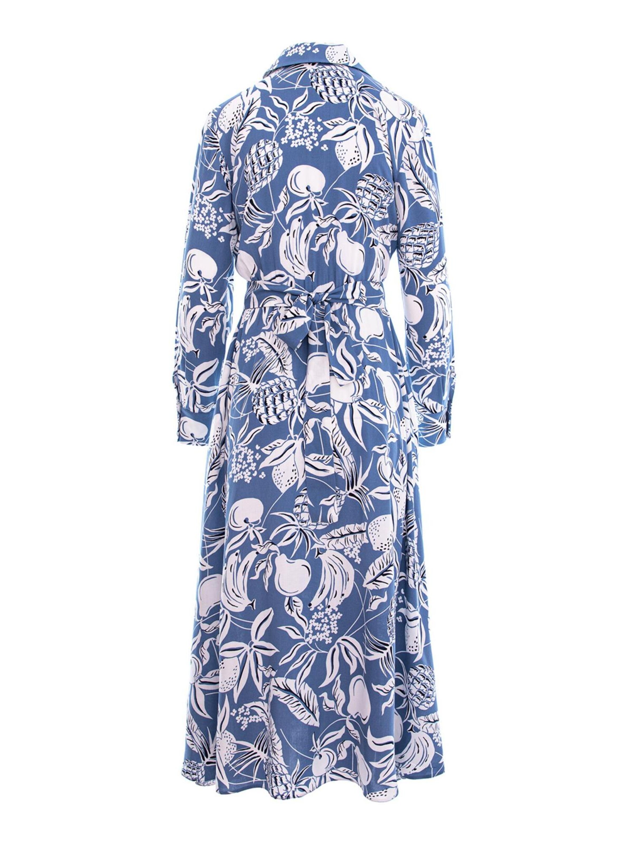 Couture de Marie - Vestido camisero 'Raya' en azul