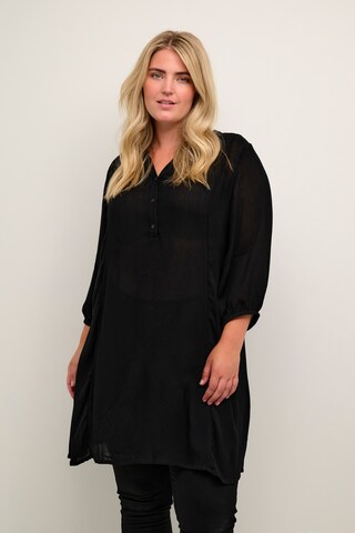 Robe 'Clouisa' KAFFE CURVE en noir : devant