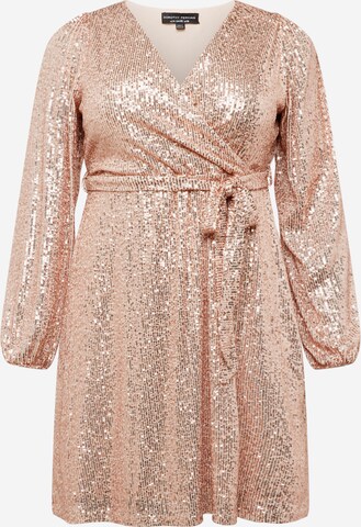 Dorothy Perkins Curve Dress in Gold: front