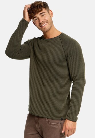 INDICODE JEANS Sweater ' Camilo ' in Green