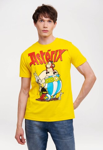 LOGOSHIRT T-Shirt 'Asterix & Obelix' in Gelb: predná strana