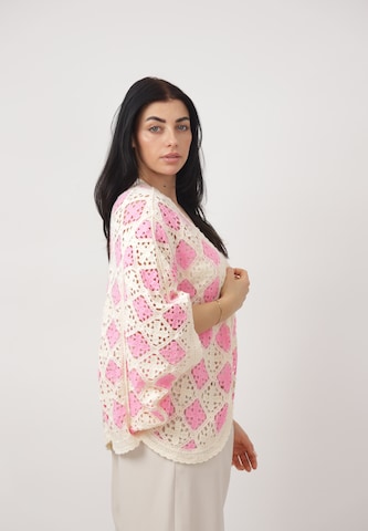 Elara Oversized cardigan i pink