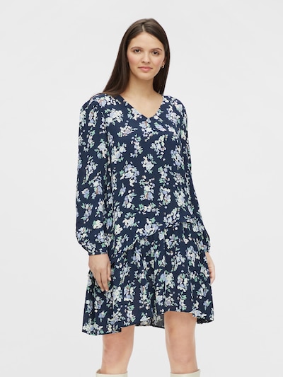 Pieces Kleid Dakota In Rauchblau Nachtblau Opal Braun Hellgrun About You