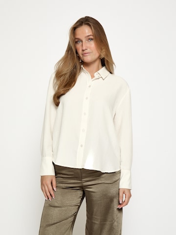 T-shirt 'Mandey' DESIRES en blanc : devant