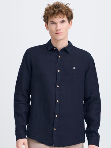 Kronstadt - Regular Fit Camisa 'Heart' em azul: frente