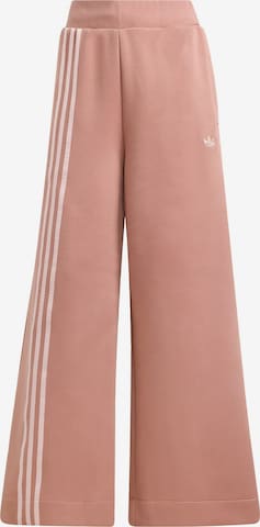 ADIDAS ORIGINALS Wide Leg Urheiluhousut 'Off Placed 3-Stripes Wide' värissä vaaleanpunainen: etupuoli