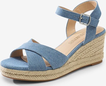 Dream Pairs Sandal 'Elegante Espadrille-Keilsandalen' in Blue: front