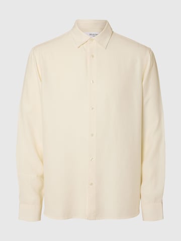 SELECTED - Ajuste confortable Camisa en blanco