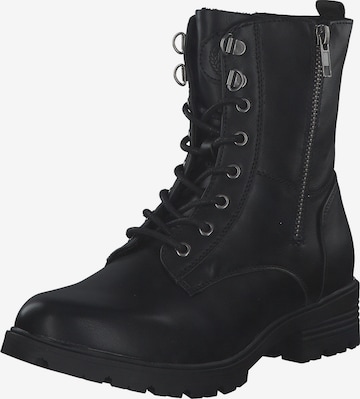 Idana Lace-Up Boots in Black: front
