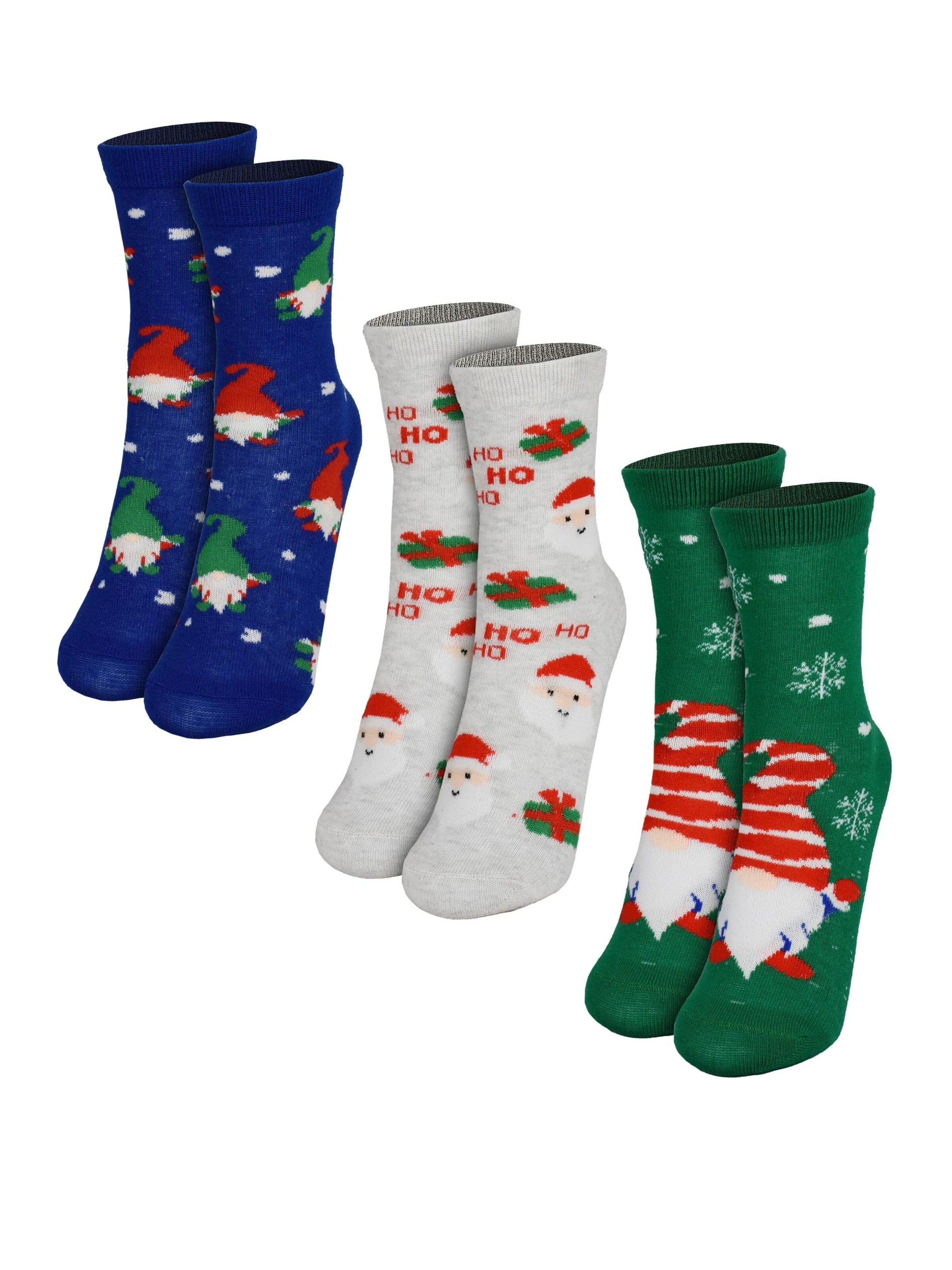 United Labels Socks 'Wichtel Santa Weihnachtssocken' in Mixed colours: front