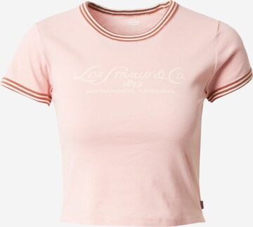 T-shirt 'Graphic Ringer Mini Tee' LEVI'S ® en rose : devant