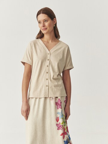 Cardigan 'Polinezia' TATUUM en beige : devant