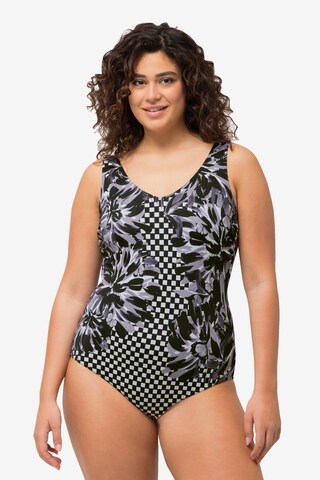 Bustier Maillot de bain Ulla Popken en noir : devant