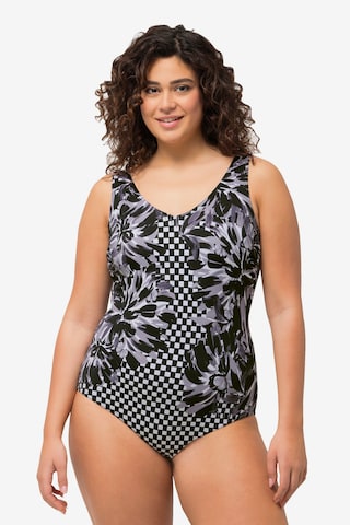 Bustier Maillot de bain Ulla Popken en noir : devant