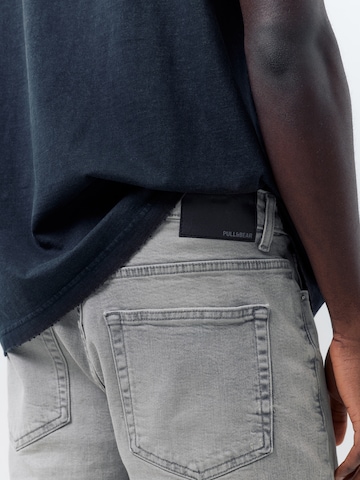 Pull&Bear Slimfit Kavbojke | siva barva