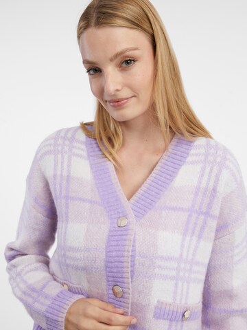 Orsay Knit Cardigan in Purple