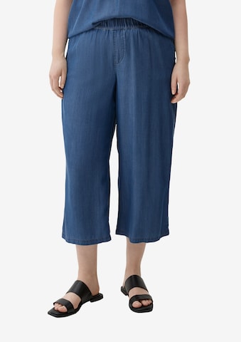 TRIANGLE Wide leg Pants in Blue: front