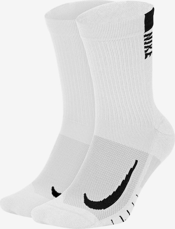 NIKE - Meias de desporto 'Multiplier' em branco