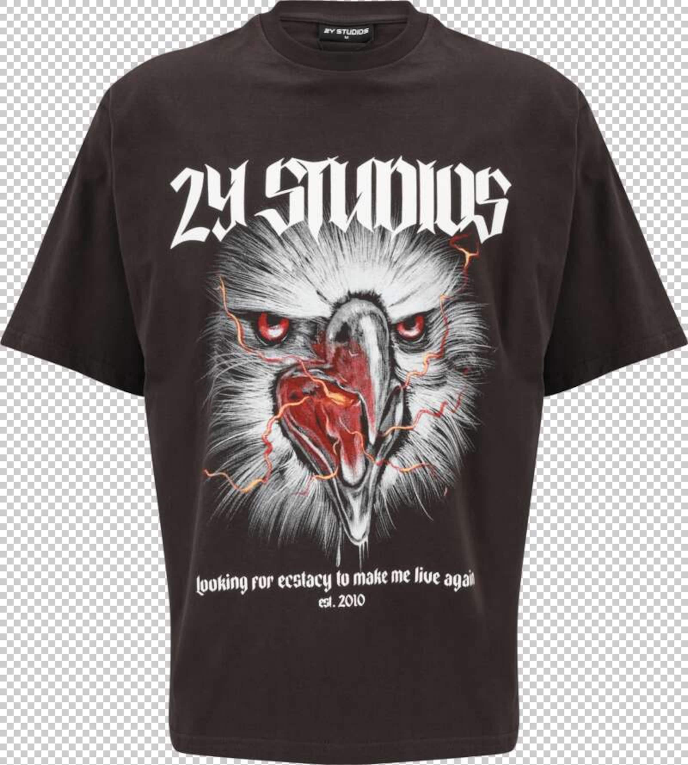 2Y Studios Shirt 'Eagle' in Zwart: voorkant