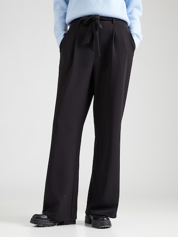 VILA Широкий Брюки со складками 'VIHILDA' в Черный: спереди