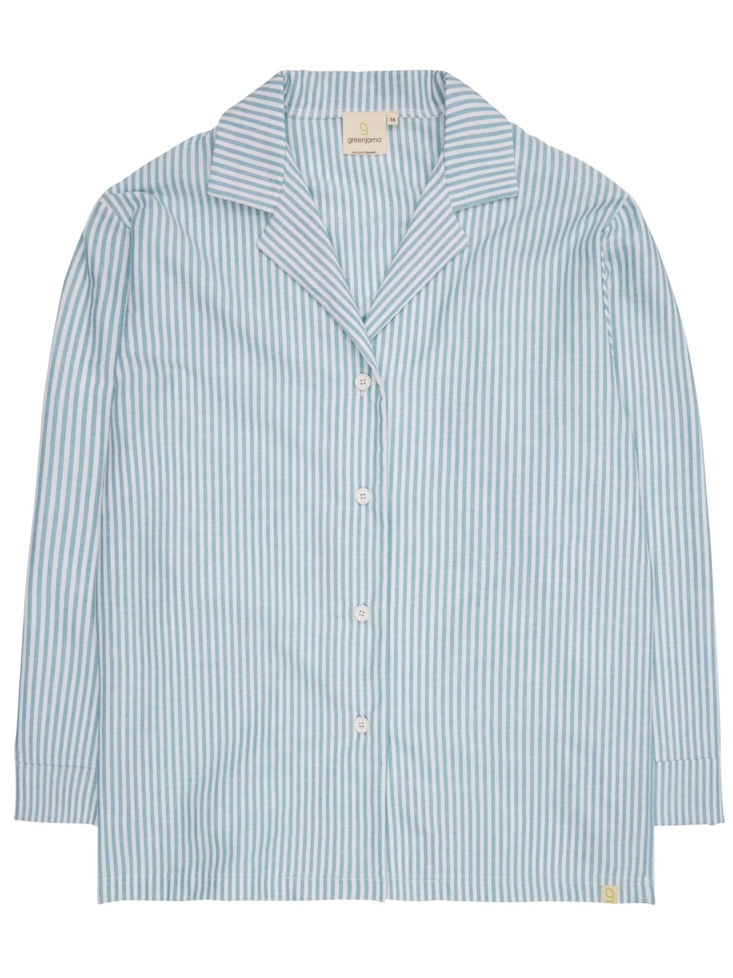 greenjama Pajama Shirt in Green: front