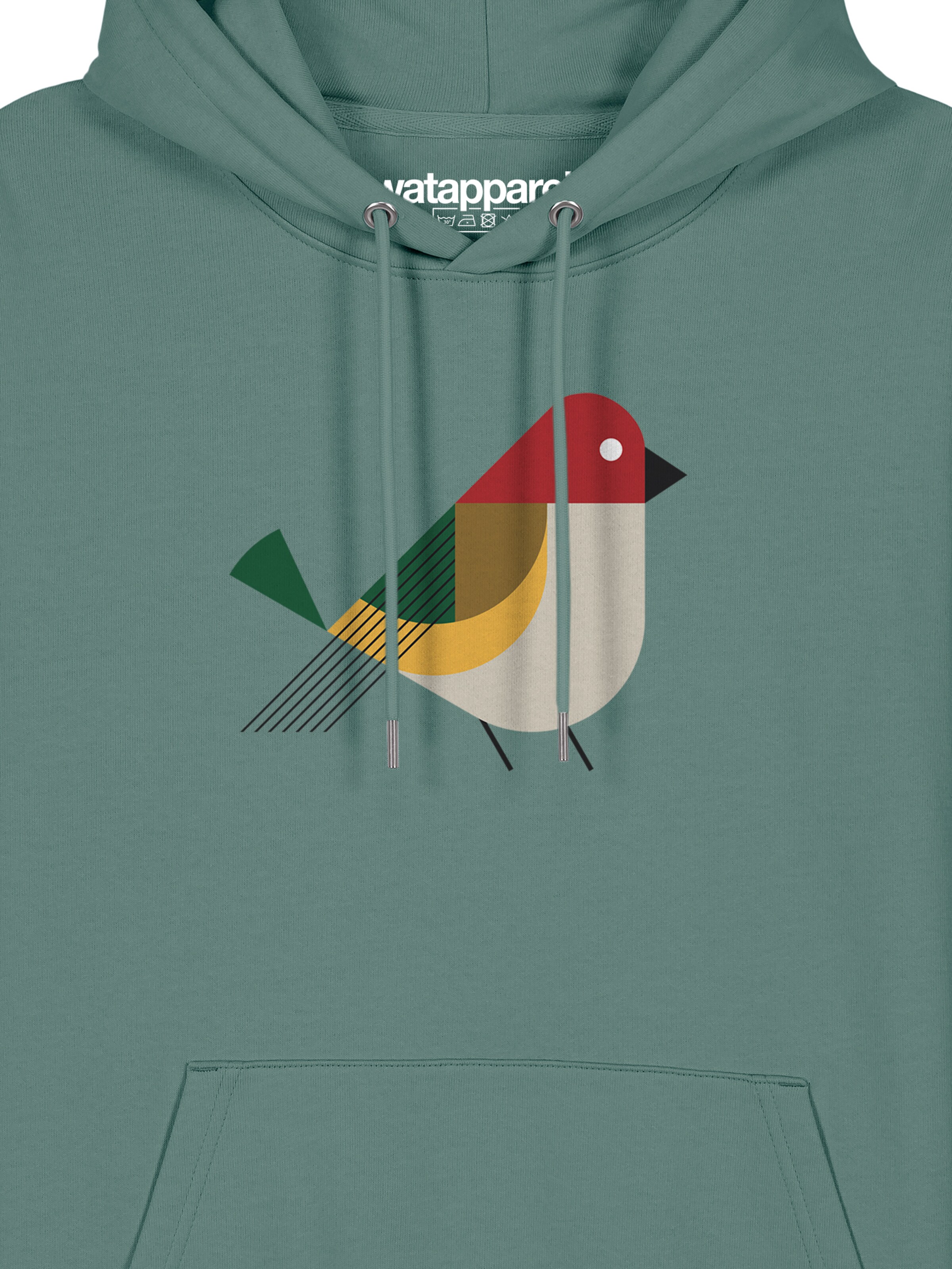 Watapparel Sweatshirt ' Vogel ' in Grün