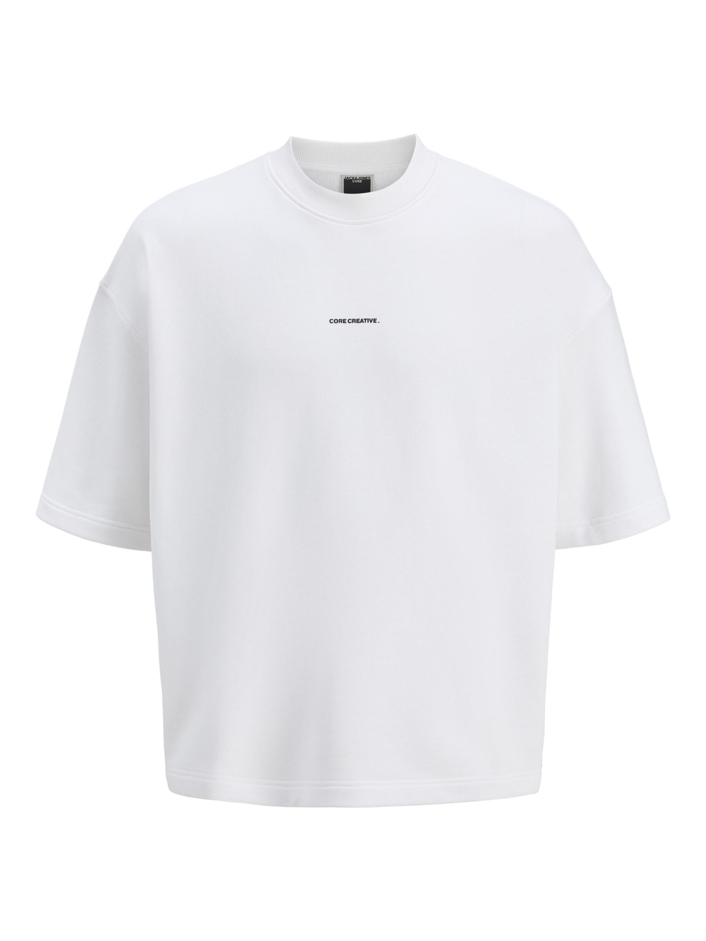 Sweat-shirt 'JCOINFINITY' JACK & JONES en blanc : devant
