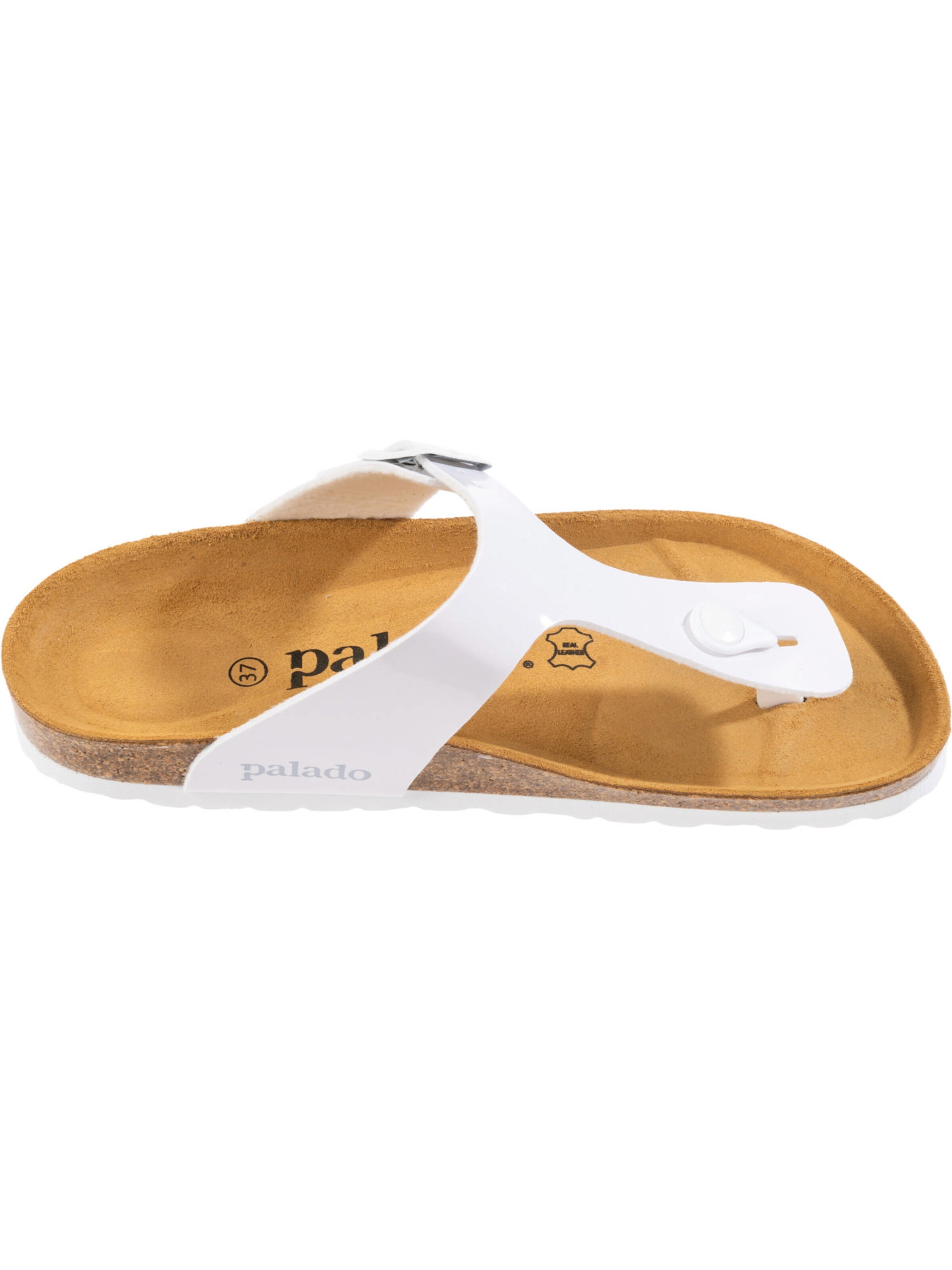 Palado - Sandalias de dedo 'Kos Lack' en blanco