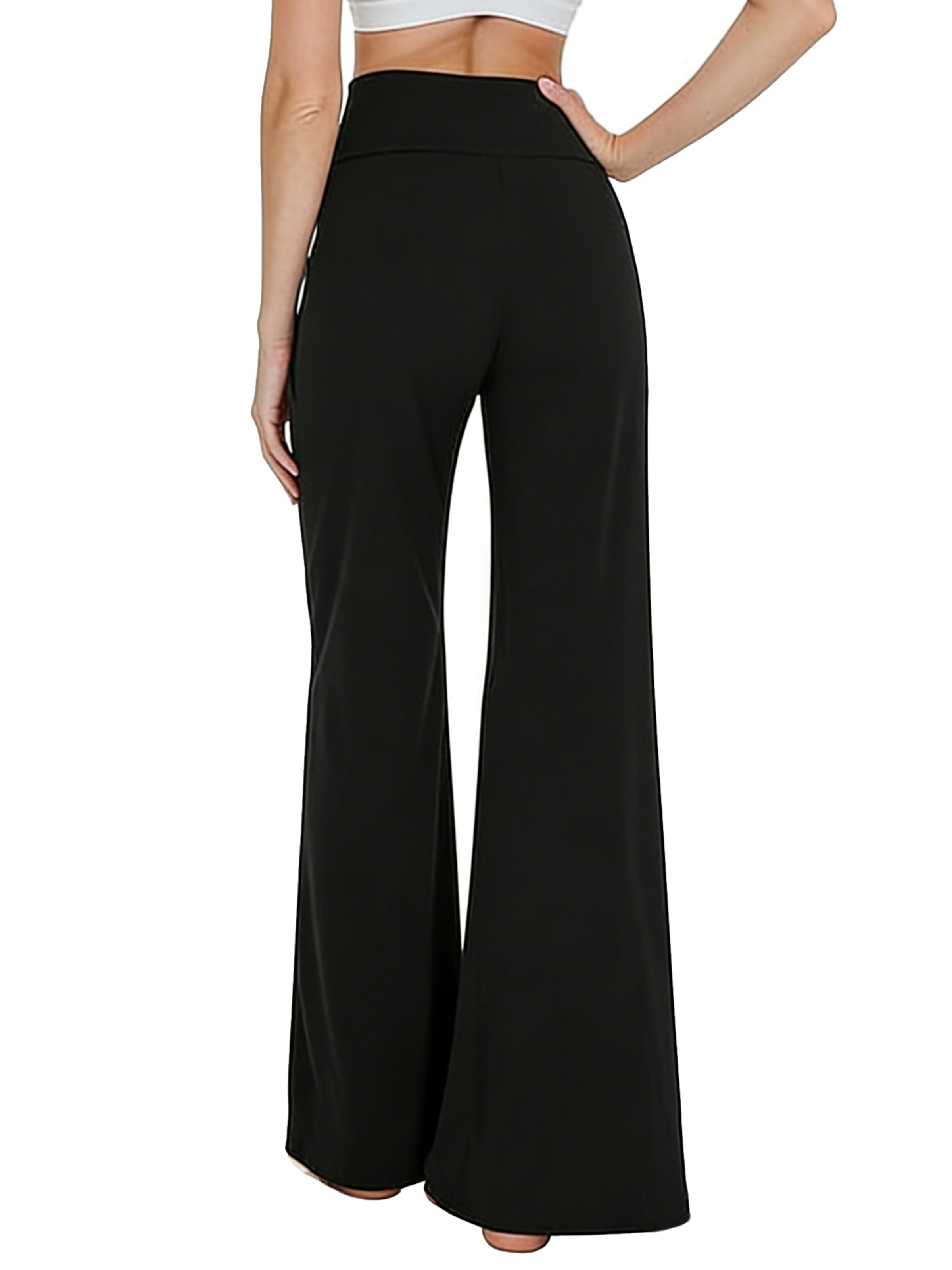 Wide Leg Pantalon folklorique 'High Waist Wide leg' MEETWEE en noir