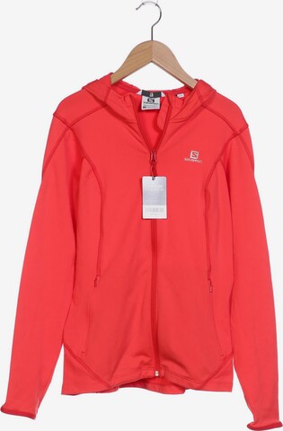 SALOMON Sweatshirt & Zip-Up Hoodie in S in Pink: front