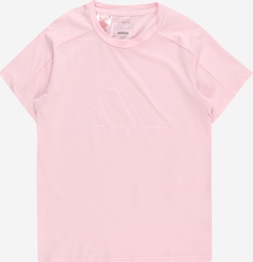 ADIDAS SPORTSWEAR Performance Shirt 'Essentials Aeroready -Fit Logo' in Pink: front