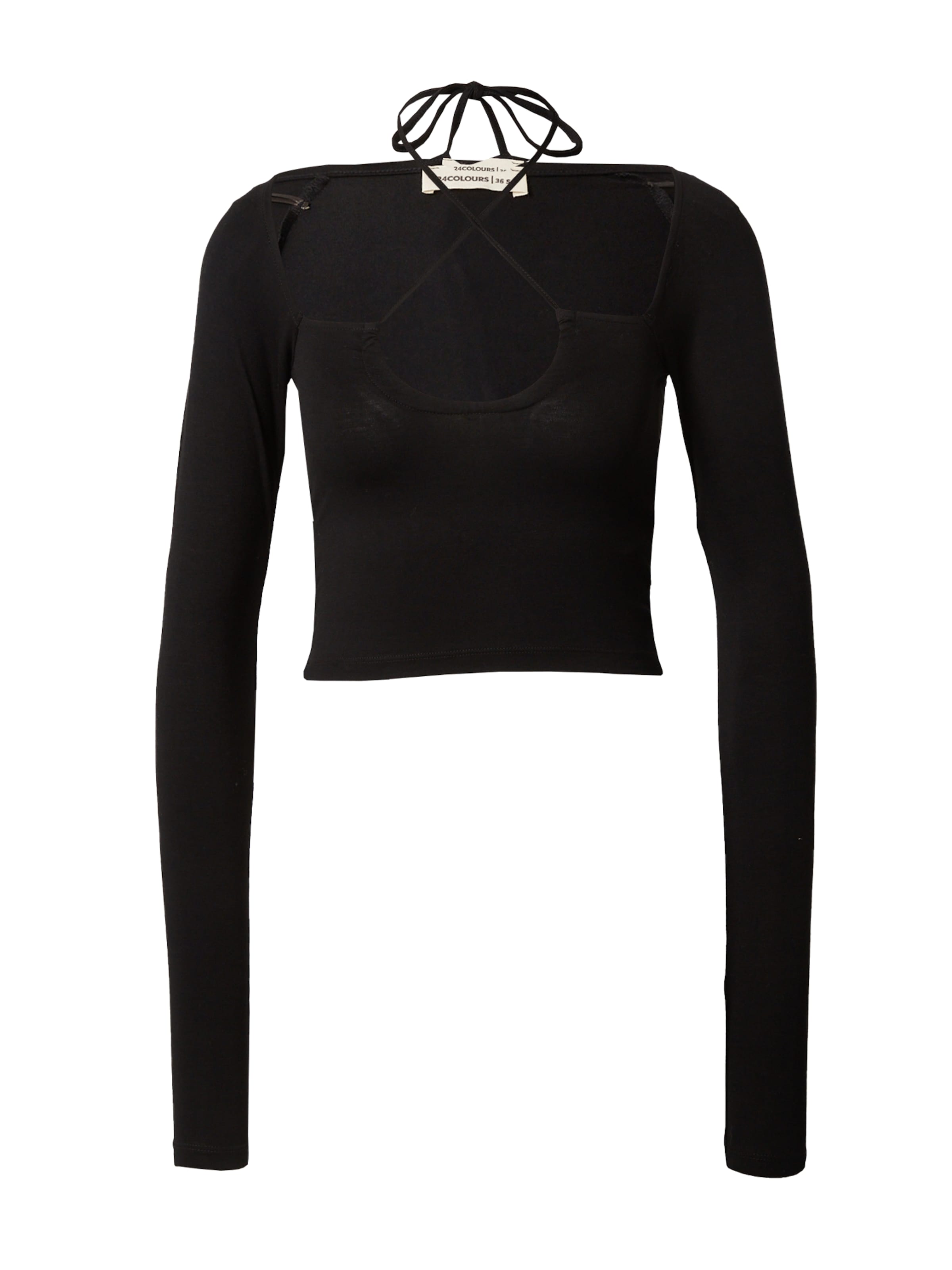 24COLOURS Μπλουζάκι σε μαύρο: μπροστά