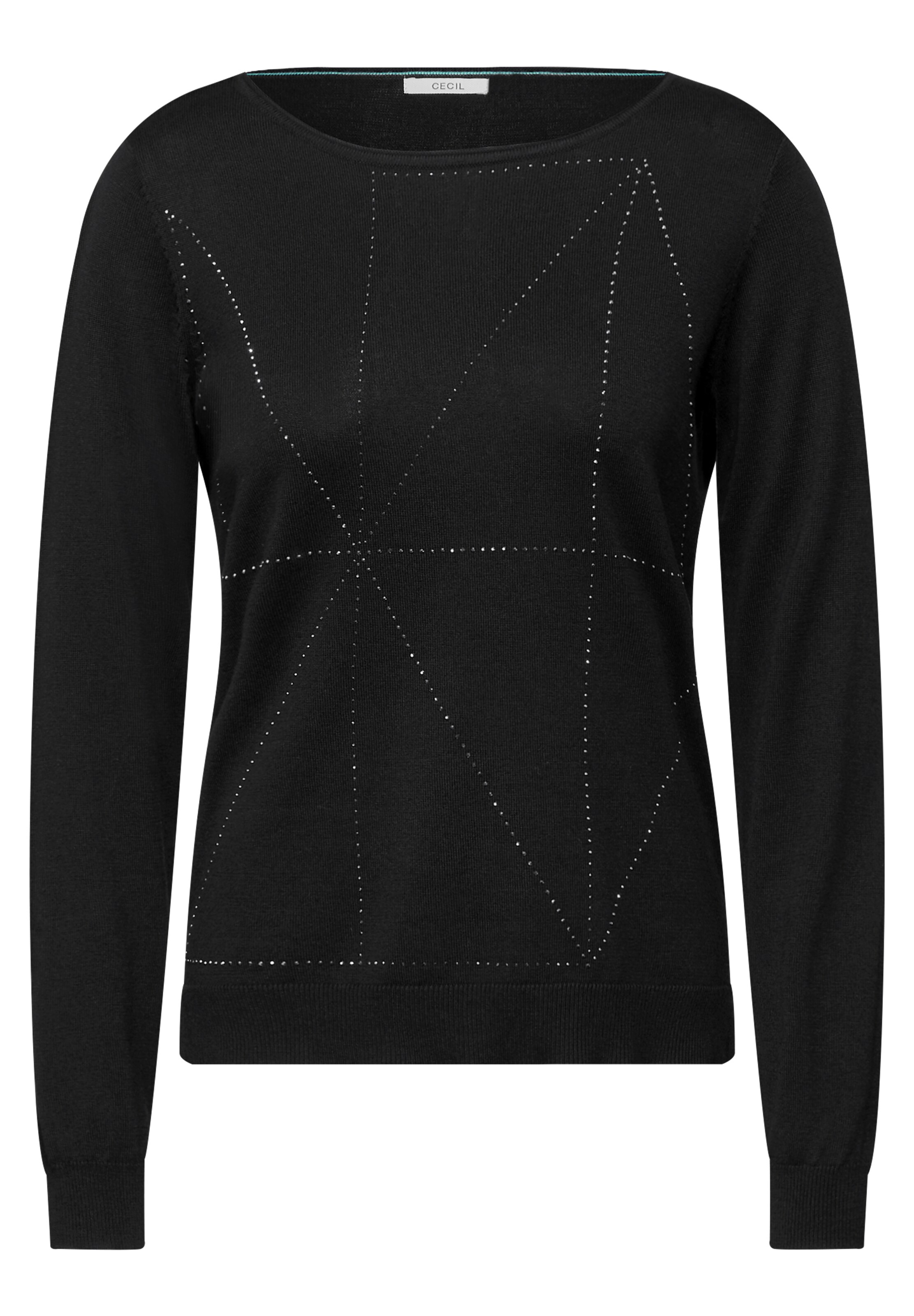 CECIL Sweatshirt in Black: front