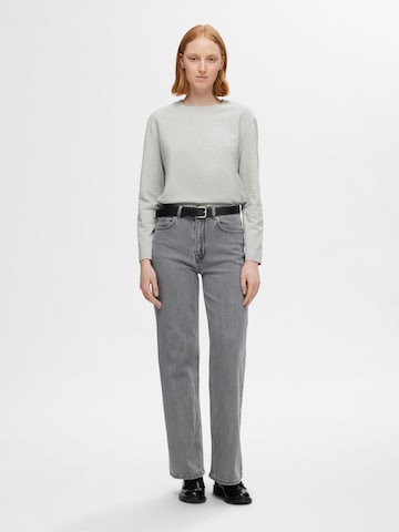 SELECTED FEMME Wide leg Jeans 'SLFALice' in Grey
