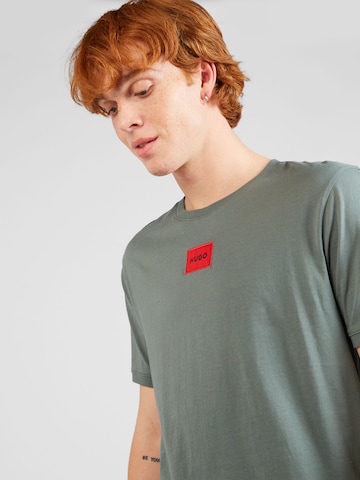 HUGO Red Shirt 'Diragolino212' in Green