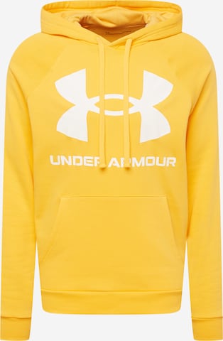 UNDER ARMOUR Sportovní mikina 'Rival' – žlutá: přední strana