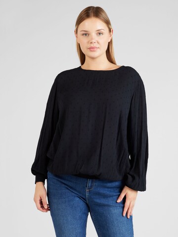 ONLY Carmakoma Bluse 'Adana' in Schwarz: predná strana