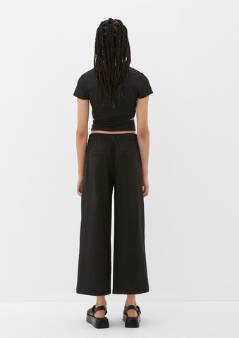 Wide Leg Pantalon QS en noir