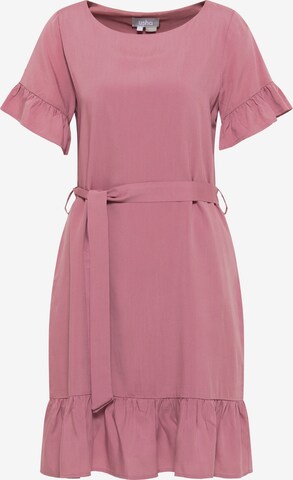 Usha - Vestido em rosa: frente