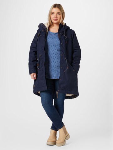 Ragwear Plus Between-seasons parka 'CANNY' in Blue