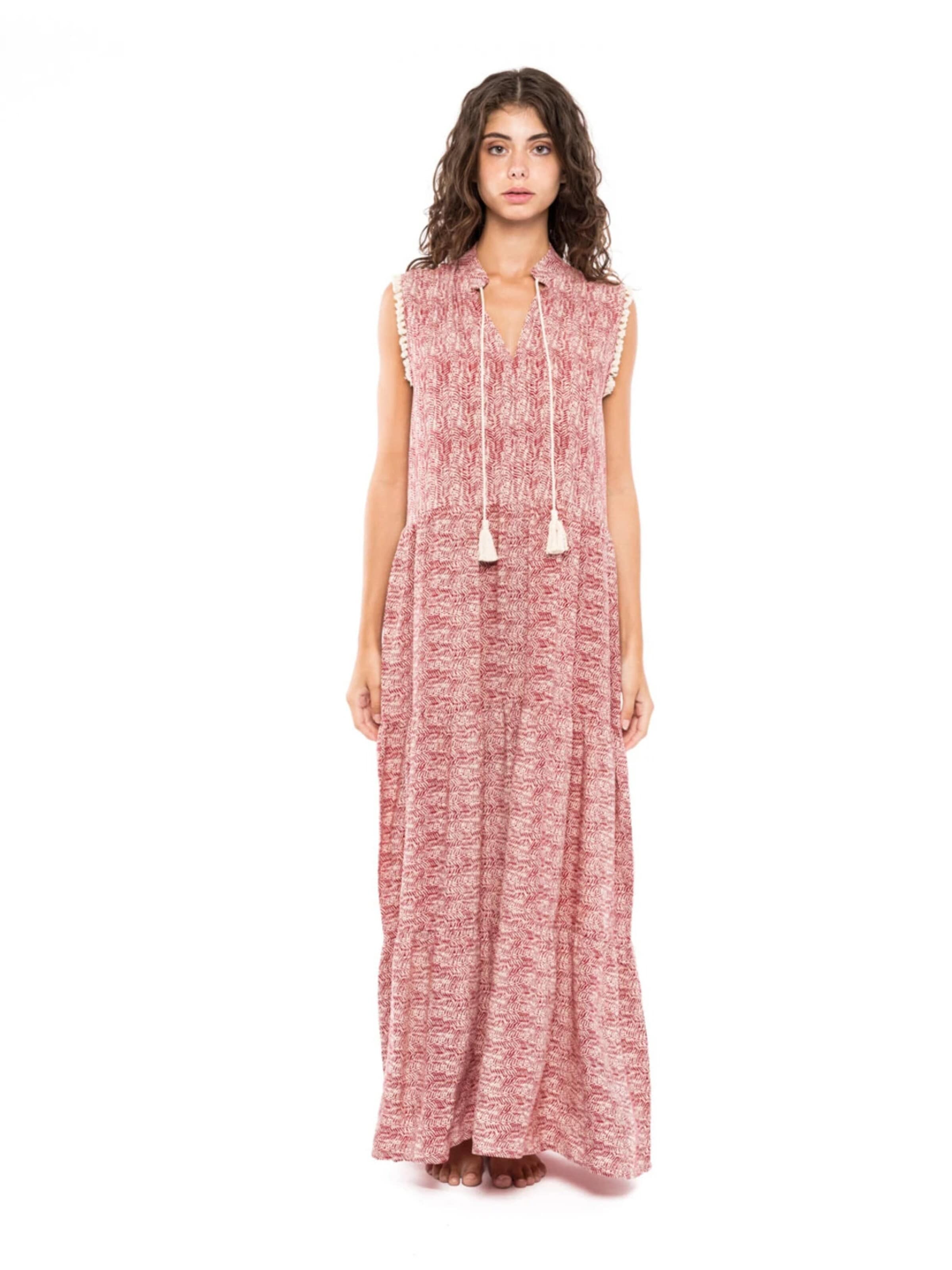 Pink Label - Vestido de verano 'BEACHWEAR AFRICA' en rojo: frente