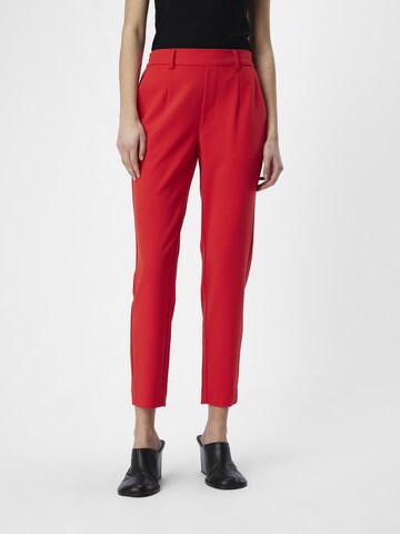 Coupe slim Pantalon 'Lisa' OBJECT en rouge : devant