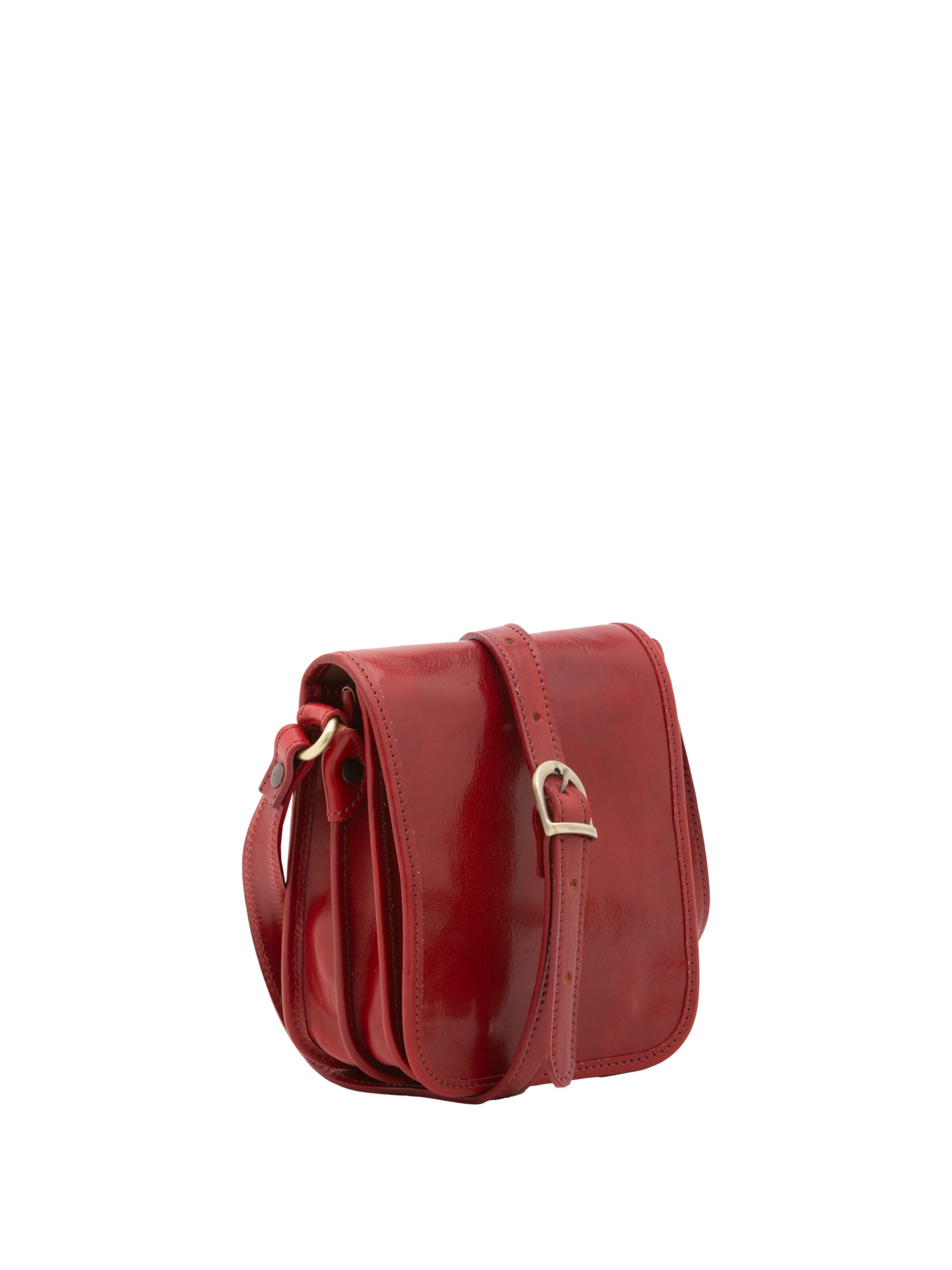 Borsa a tracolla 'Borsa a tracolla uomo vera pelle con calamita - Made in Italy' di I Fratelli in rosso