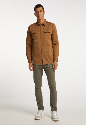 MO Regular fit Button Up Shirt in Brown