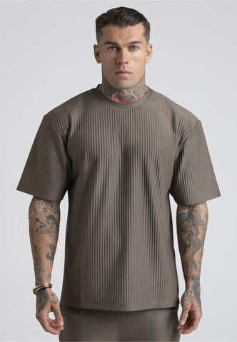 SikSilk - Camisa em castanho: frente