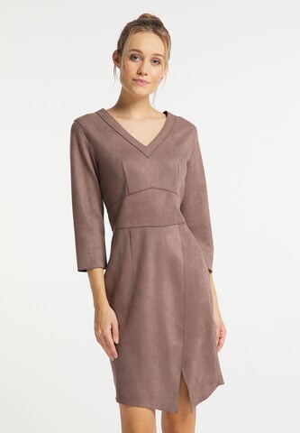 DreiMaster Vintage Dress in Grey: front